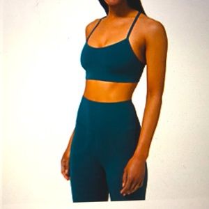 Lululemon Flow Y Bra Nulu size 6 blue borealis color